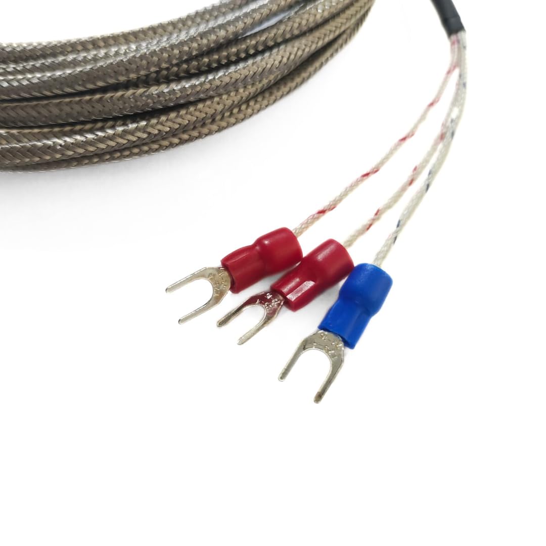 "Ji" Japsin Instrumentation Magnetic Surface Sensor RTD Pt-100 Simplex 3 Wire, (Range: -50 to 450 Deg C), Cable 5 meter SS Braided 3