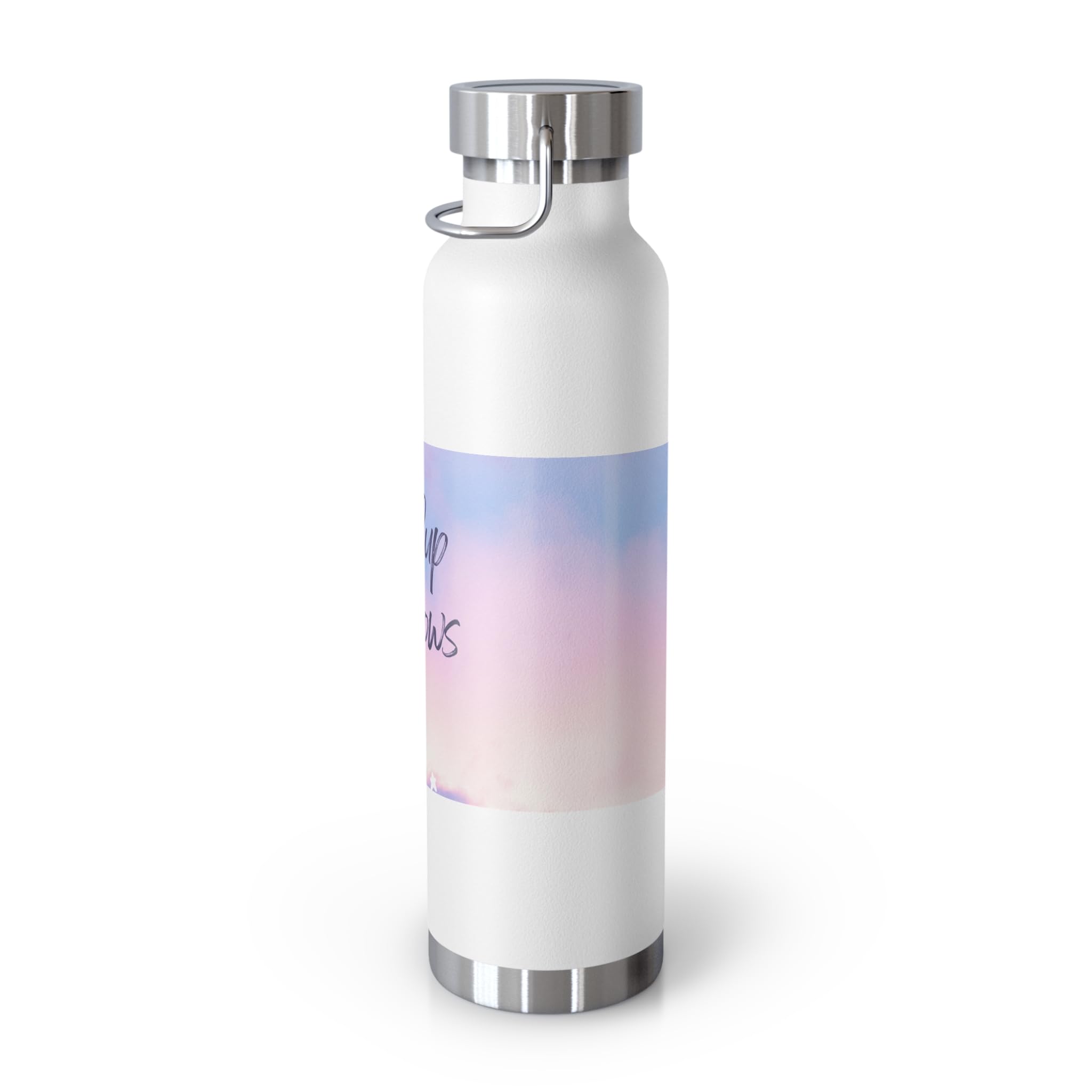Inspirational 22oz Copper Vacuum Insulated Bottle - 'My Cup Overflows' 4