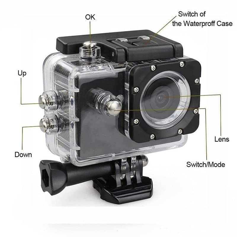 Drumstone 4K 30fps Action Camera with 170 Degree Wide Angle, 16 MP Image Resolution CMOS Sensor, WiFi, 30M Water Resistant for Youtuber/Bike Rider's/Helmet/Stunt Recorder-Silver| for Vlog & Travel 3