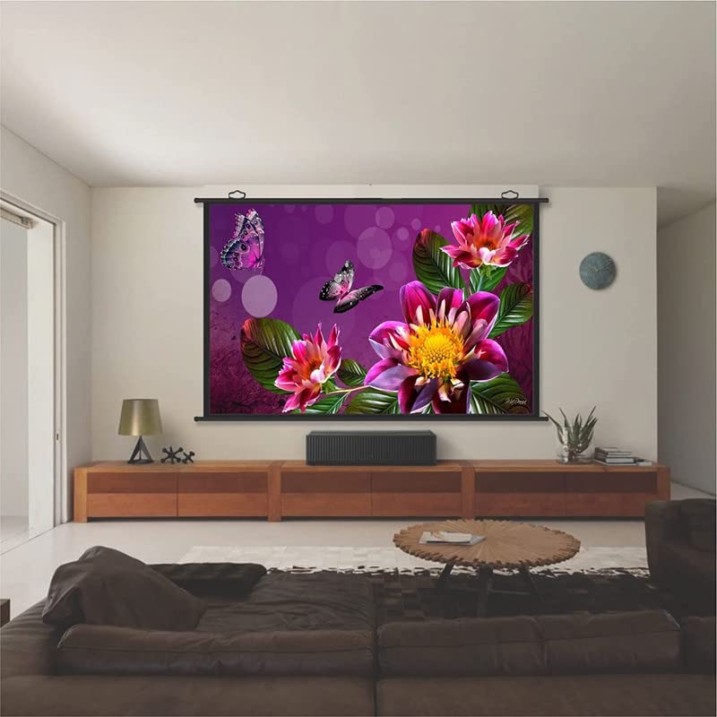 MOIZ Universal lite Series Map Type Movie Projection, Projector Screen, Imported High Gain Fabric, 100-Inch Diagonal with 16:9 Aspect Format in 1080p Full hd,3D Active, 4k Technology (87X49 Inches) 5