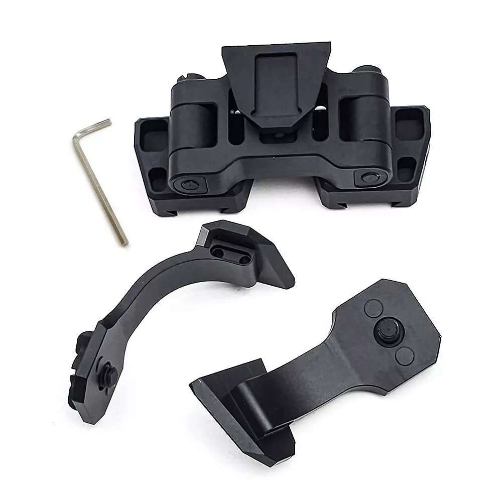 okyass Dual PVS14 Night Vision Bridge Mount NVG J Arm Helmet Mount for Binocular Anodized Metal 6