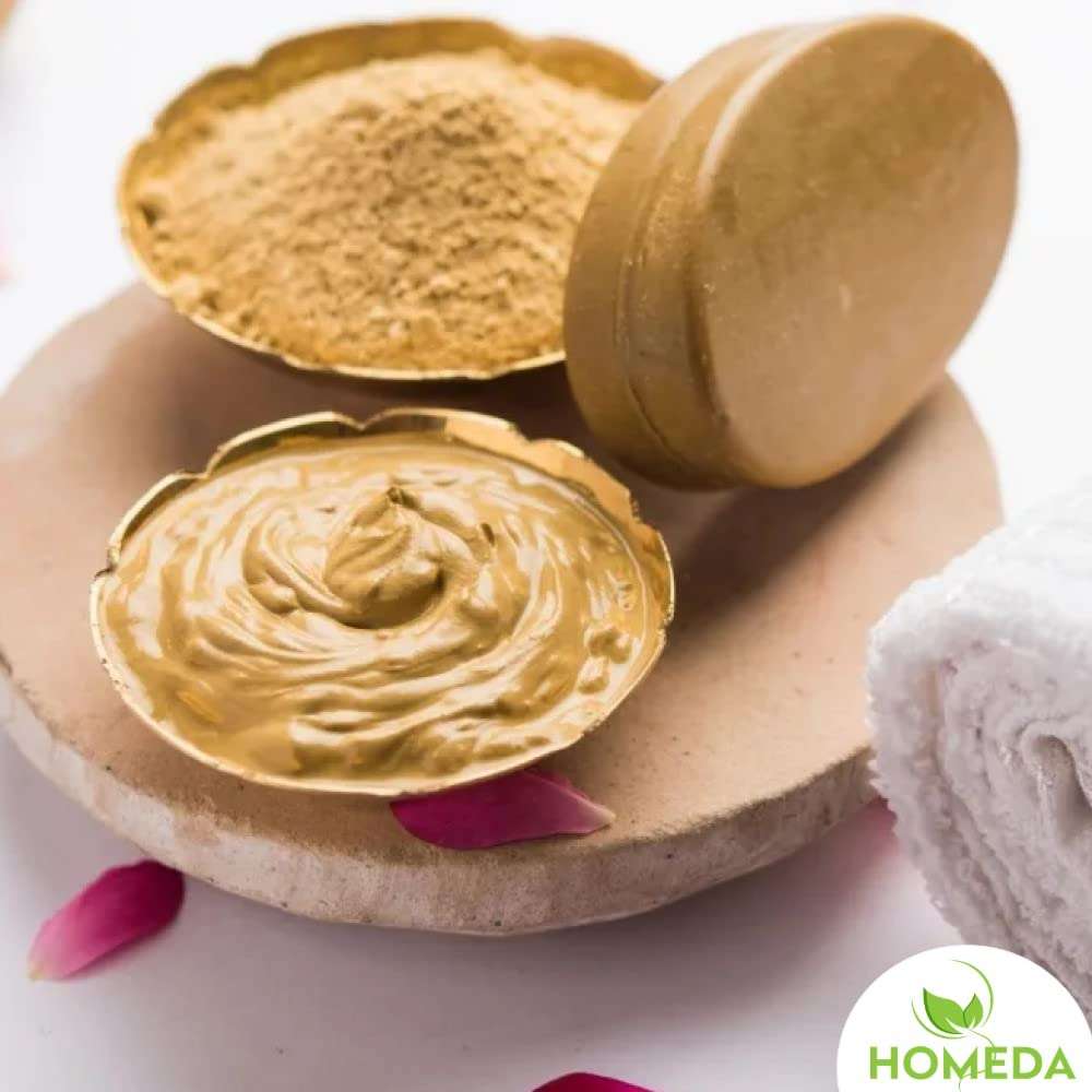 Homeda Pure Sandalwood and Multani Mitti Powder Organic (1000 Grams each - 2 Kg) for Face Pack, Skin | Chandan, Sandlewood, Fullers Earth, Chandanam, Multhani Matti, Bentonite Clay 5