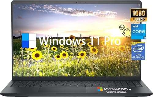 Dell Inspiron Business Laptop, 15.6 Inch FHD Touchscreen, 11th Gen Intel Core i5, Windows 11 Pro, 32GB RAM, 1TB SSD, Lifetime Office, Numeric Keypad, Full-Size Keyboard, HDMI, Long Battery Life, Black 1