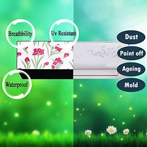 Jm Homefurnishings Polycarbonate Water & Dustproof Split Ac Cover for Lg 1.5 Ton 3 Star Pn Series Ks-q18pnxd, Black (Color15) 6