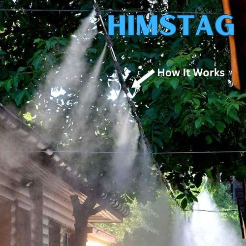 Mist Cooling Fogger kit with 25meter 10nozzeL Motor for Home/Mist Cooling System for Home Dairy Farm 100 L Hose-end Sprayer 4