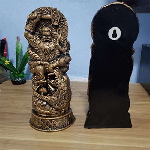 Pankerou Norse God Odin Statue, Odin,Thor, Loki, Freyja, Pantheon of Scandinavia, Viking God Mythology Figurines Idol, Nordic God Altar for Zeus Odin Thor Prayer Norse God Worshiper Home Decor… 3