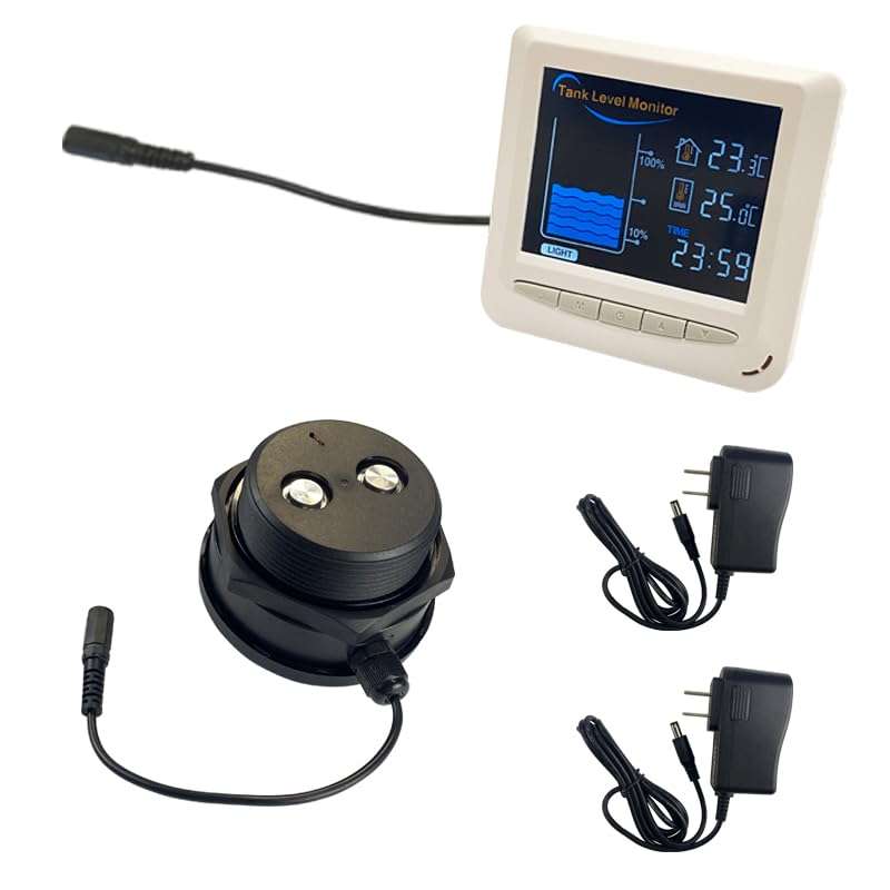 EPTSZ Smart TLC-2101-WL Wireless 100M Remote Check Ultrasonic Level Monitor Ultrasonic Sensor with LCD Display Liquid Level Monitoring System Water Level Controller for Home UsageQ 6