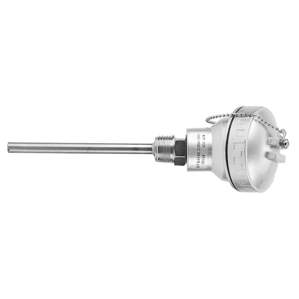 1/2" NPT Thread Thermocouple Terminal Head PT100 Stainless Steel Temperature Sensor Probe (100mm) 5