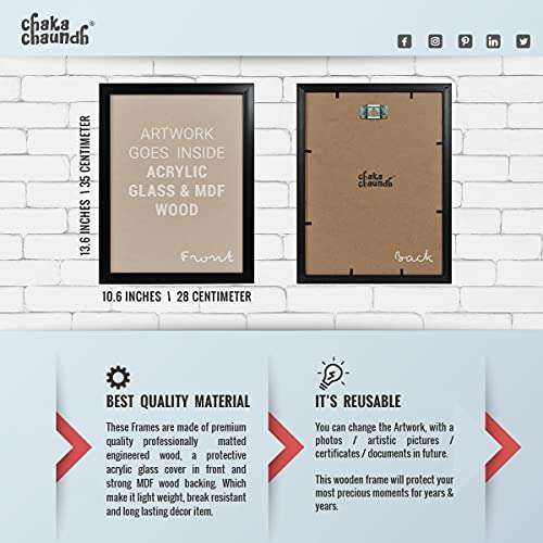 Chaka Chaundh - Dining Quotes Frame - Dining Table Quotes Frame - Quotes Frames for Dining Room - Dining Hall Quotes - Dining Area Quotes - (13.5 X 10.5 Inches) 3