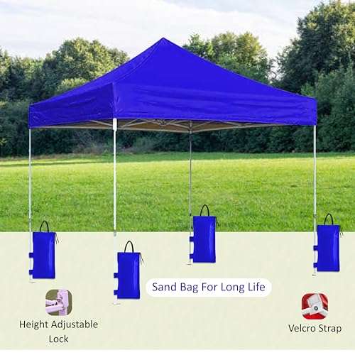 Ab Sab Portable Foldable Pop-up Gazebo tent Canopy Display-6.5 x 6.5 ft Blue 4