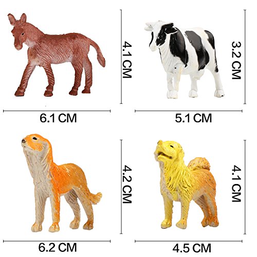Yeonha Toys Animals Figure, 80 Piece Mini Safari Jungle Animals and Farm Animal Toys Set, Realistic Wild Vinyl Plastic Animal Learning Toys for Boys Girls Kids Toddlers Forest Party Favors 4