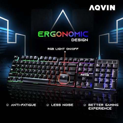 AQVIN LuminaRings Gaming Tower Desktop - Intel Core i5 Processor Upto 4.00GHz, GeForce GTX 1650 4GB, 32GB DDR4 RAM, 1TB SSD, RGB Lights, Windows 11 Pro - Renewed 4