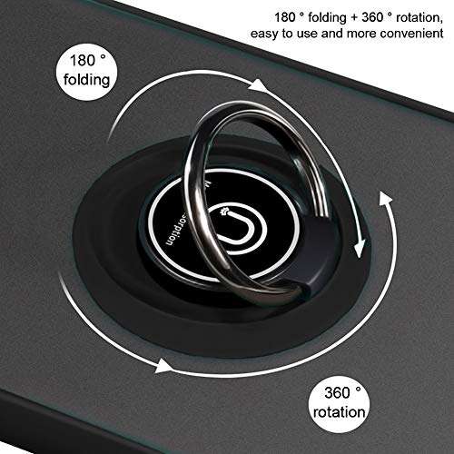 SOKAD Samsung Galaxy S20 Ultra Case, Anti-Scratch with 360 Degree Rotation Finger Ring Kickstand Work with Magnetic Car Mount Compatible for Galaxy S20 Ultra - Black 5