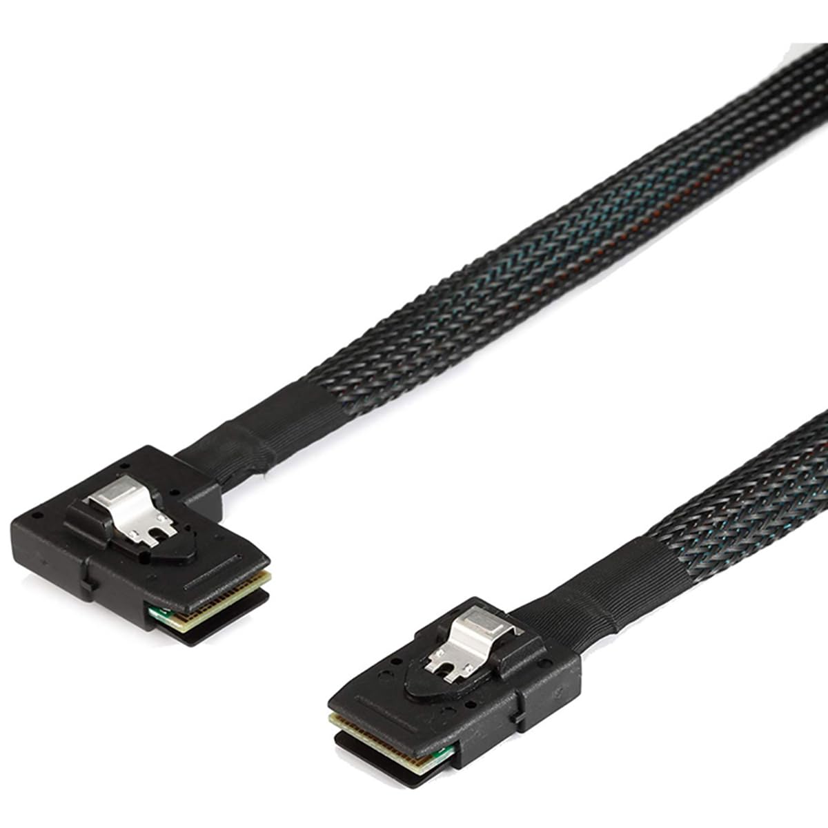 AoQhir Mini SAS 8087 Straight to SAS SFF-8087 Left-Angle Cable – 12G High-Speed Internal Server Interconnect (1M) 6