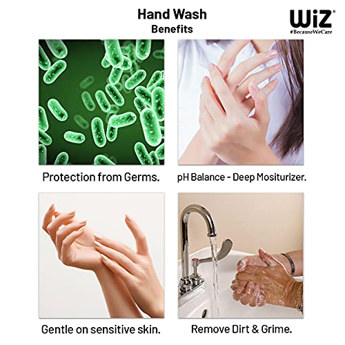 wiz LIQUID SOAP pH-Balance Moisturizing Hand Wash with Refreshing Fragrance, 180ml Refill Pouch (Fragrances Lavender, Green Apple, Lemon, Creme, Bouquet, Orange, Blossom, Cherry & Peach) -Pack of 15 6
