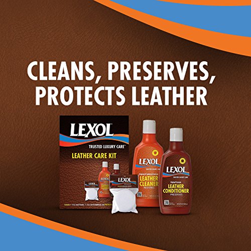 Lexol Leather Cleaner and Conditioner and Sponge Kit, For Use on Leather Apparel, Furniture, Auto Interiors, Shoes, Handbags and Accessories 3