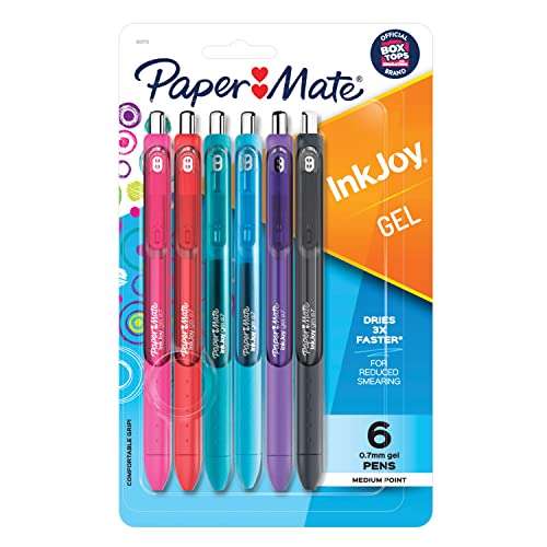 Paper Mate Inkjoy Gel Pens, Medium Point, Assorted, 6-Pack (1951713) 1