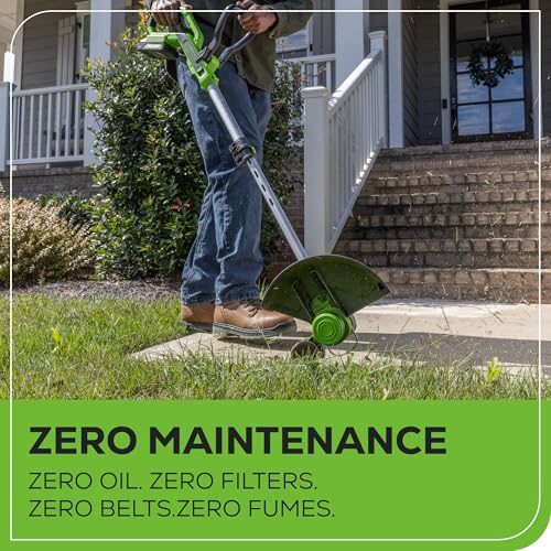 Greenworks 24V Cordless String Trimmer/Edger (Gen 2), 12" Cutting Width, Ultra-Light 6 lbs Design, with 2.0Ah Battery & Charger Included 6