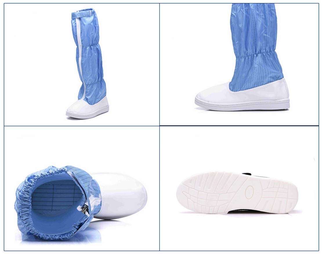 YUCHENGTECH ESD Cleanroom Shoes x2 Anti-static Working Boots Wear-resistant PU Sole for Women (7, White) 4