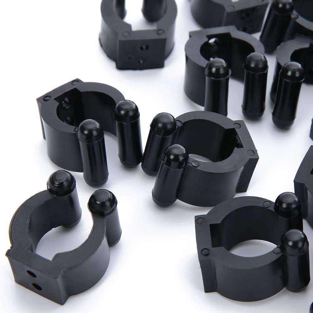 lasenersm 12 Pieces Snooker Cue Locating Clip Holder Billiards Cue Locating Clip Holder Fishing Rod Storage Clips Cue Holder Cue Racks Set Snooker Game Tool Accessories(Medium Size, Black) 4