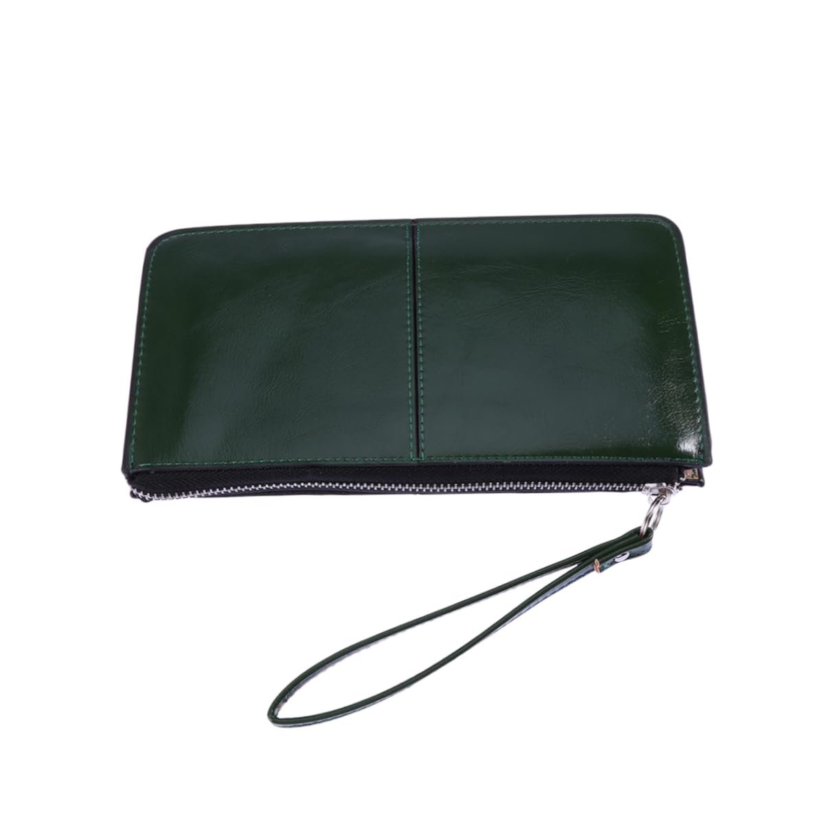 DEARMAMY Elegant Women Wallet Zipper Buckle Clutch Purse High Capacity Envelope Bag Leather Handbag Phone Slot (dark) 1