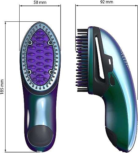 Dafni Allure Cordless Hair Straightening Brush, Style Upto Three Heads In One Charge, Extra Bristles For Extra Hair Control, Includes A Thermal Bag & Safety Cover, 240 Watts, Blue 3