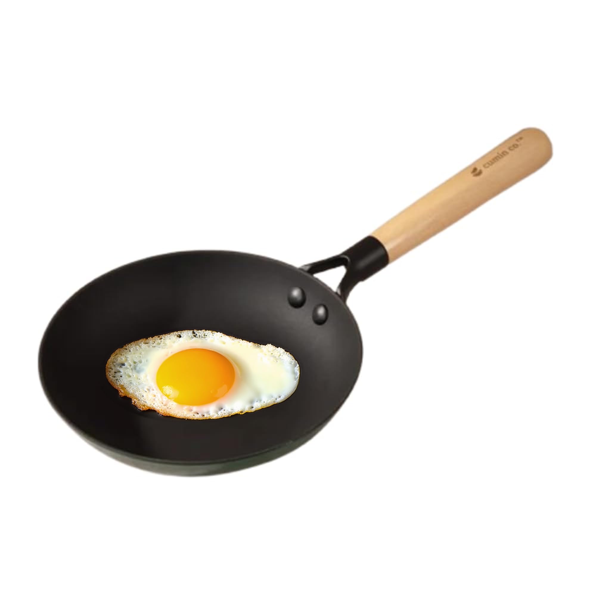 CUMIN CO. LITE Cast Iron Fry Pan | 20 cm, 0.8L | Induction Base Cookware | 5 Years Warranty | Non Toxic Non Stick Pan for Omelette | Chemical Free Coating | No Seasoning Needed | Green 1
