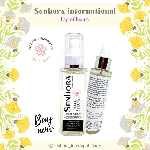 SENHORA INTERNATIONAL Serum for Women and Men, All Hair Types Smooth, Dry & Wet Hair, Frizz free & Glossy Hair with Argan & Milk Protien, Smoothness (100ml) 3