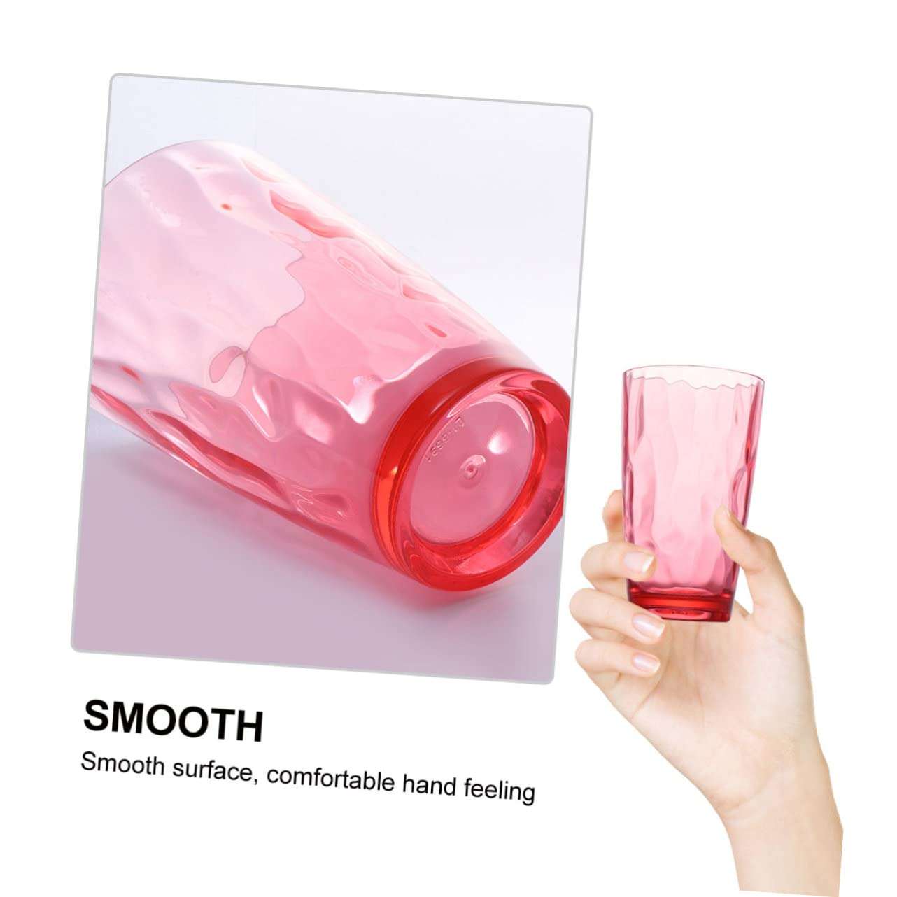 HOLIDYOYO Elegant Water Pattern Drinking Cup Large Size Non-slip for Restaurant Bar Party 6