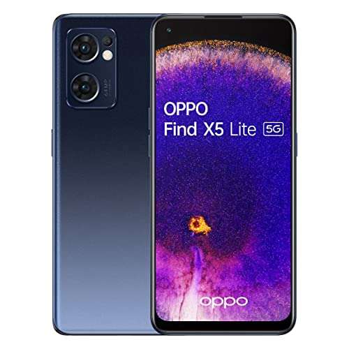 OPPO Find X5 Lite Dual-SIM 256GB ROM + 8GB RAM (GSM Only | No CDMA) Factory Unlocked 5G Smartphone (Starlight Black) - International Version 1