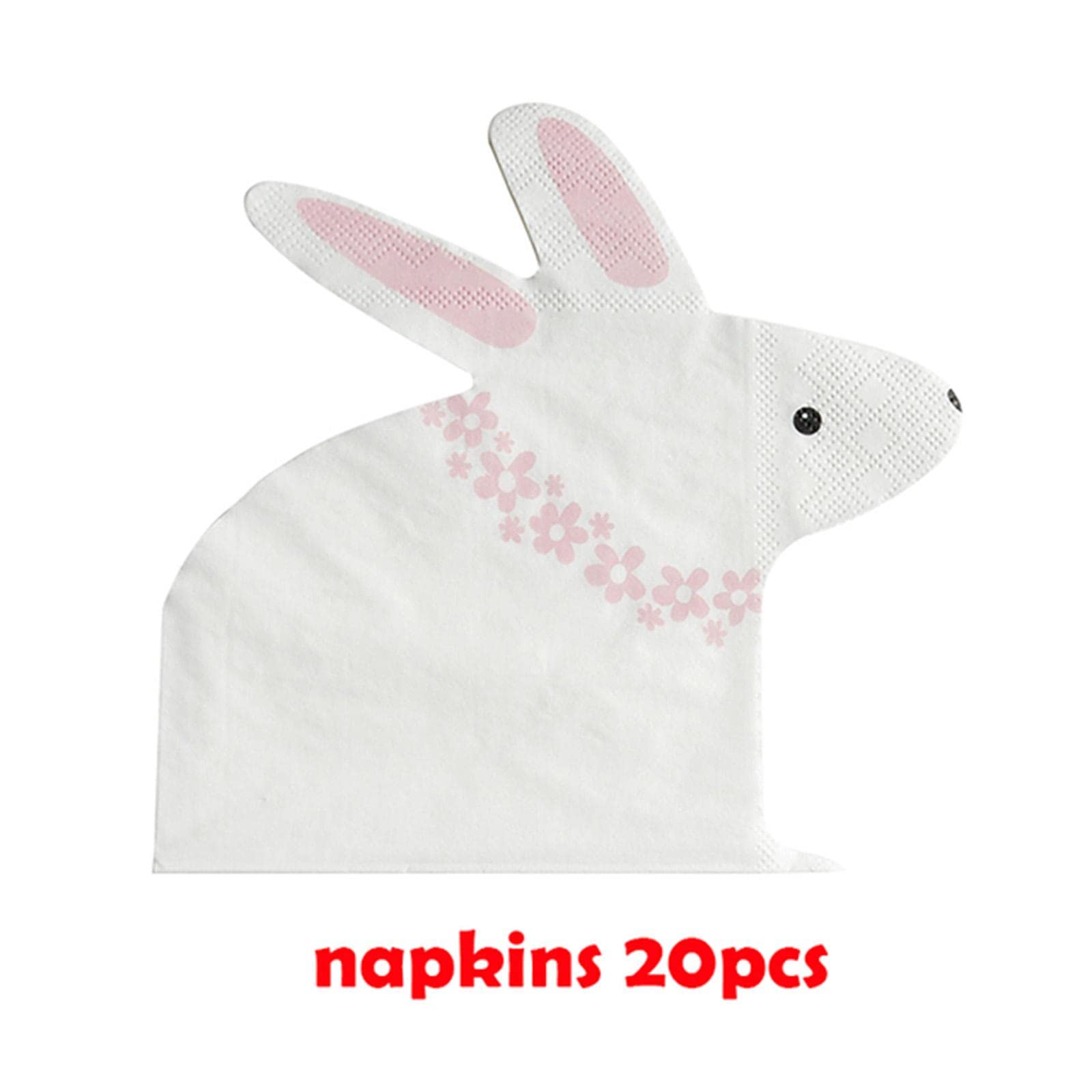 SDEPL Paper Party Tableware Set Easter Bunny Serveware for Graduation Decorations 5