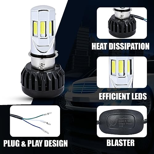 Allextreme ‎EXM635W 35W LED Headlight 3500LM Hi/Low Beam Light Universal 5000K Headlamp for Cars, Bikes & Motorcycles (White, Pack of 1) 3