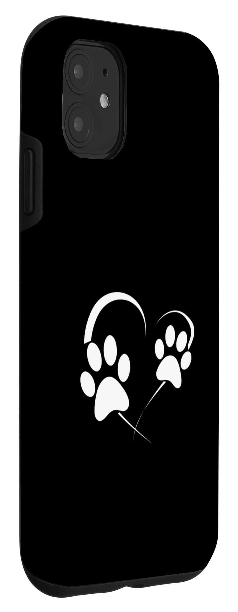 iPhone 11 Dog Paw Prints with Heart - Cute Doggie Gift Case 3