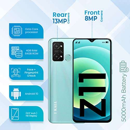 IKALL Z11 4G Smartphone with 6.53 Inch HD+ Display (4GB RAM, Android 10.0) (Cyan) 2