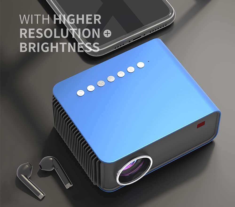 yIXAGLPU T4 Mini Projector 3600 Lumens Support Full 1080P LED Proyector Big Screen Portable Home Theater Smart Video Beamer (Color : D) (E) 4