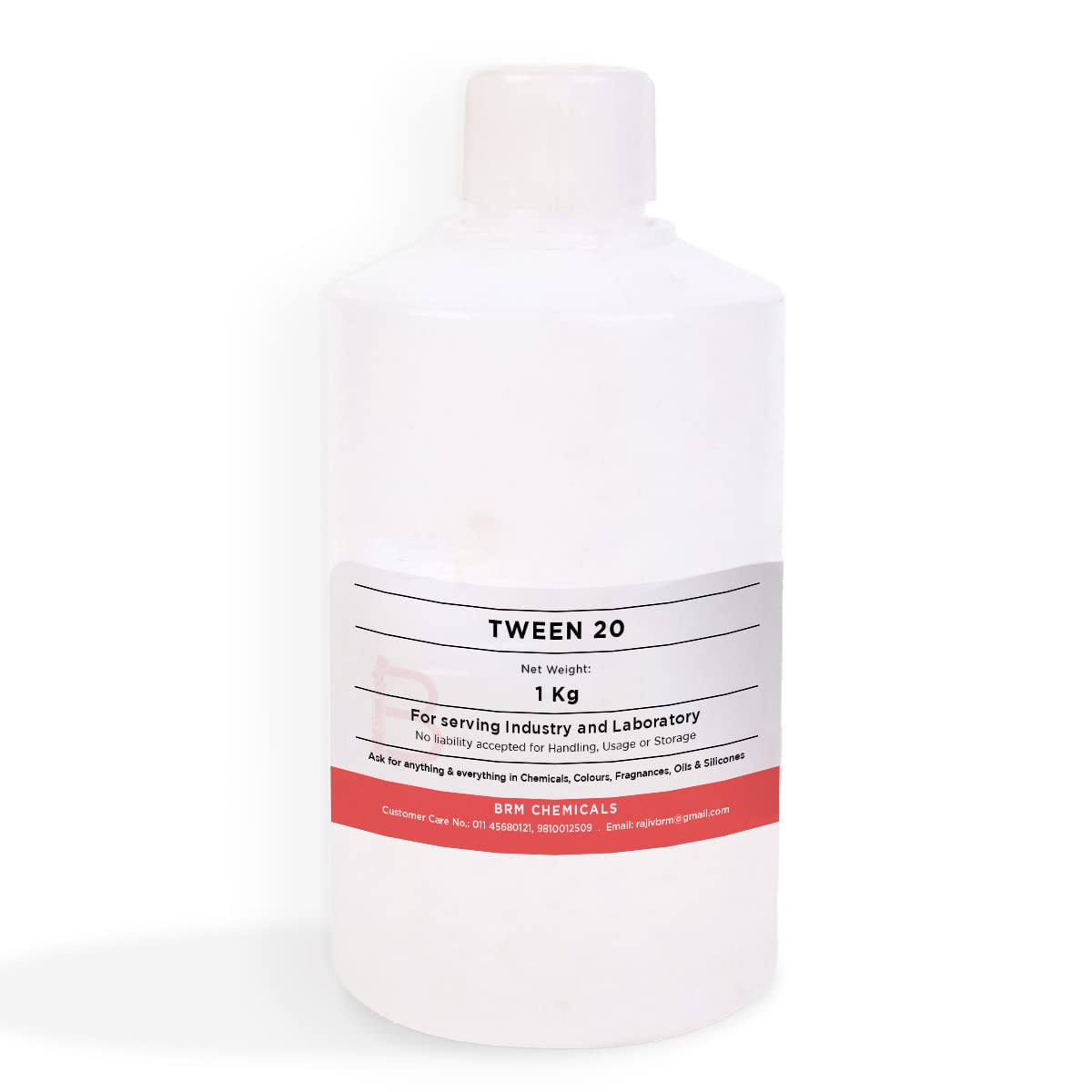 BRM Chemicals Tween 20 - Water Soluble Surfactant & Emulsifier - Used For DIY Personal Care Products - 1 KG 1
