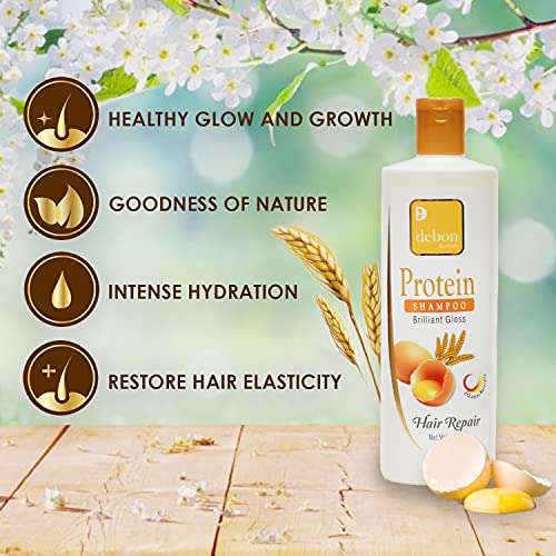 Debon Herbals Protein Shampoo For Hair Growth , Hair Fall Control , Dry Scalp and Strong Hair | Natural Ingredients | For Men, Women & Kids | 500ml 5