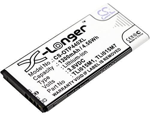 Replacement Battery for Alcatel One Touch Pixi 4 4.0 OT-4034D OT-4034X OT-4034 TLi015MA TLi015M7 TLi015M1 (1200mAh) 1