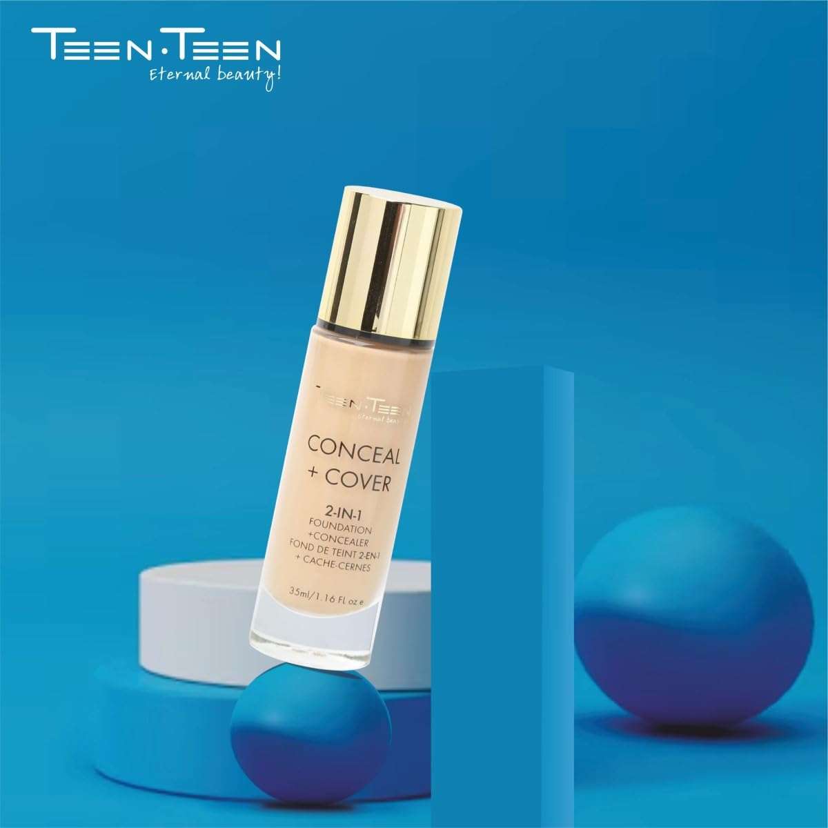 TEEN TEEN Conceal + Cover 2-in-1 Foundation & Concealer | Long-Lasting, Smooth Application | Full Coverage for Flawless Skin, Shade-02, 35ml 5