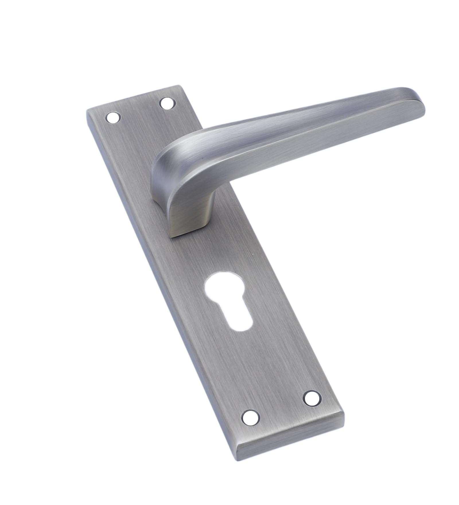 Two Moustaches 5 Inches Antique Brass Finish Aluminium Mortise Lock Door Handles Plate Set (Without Lock) 5