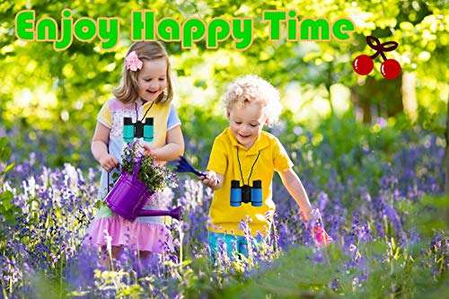 Scotamalone Kids Binoculars Shock Proof Toy Binoculars Set for Age 3-12 Years Old Boys Girls Bird Watching Educational Learning Hunting Hiking Birthday Presents 4