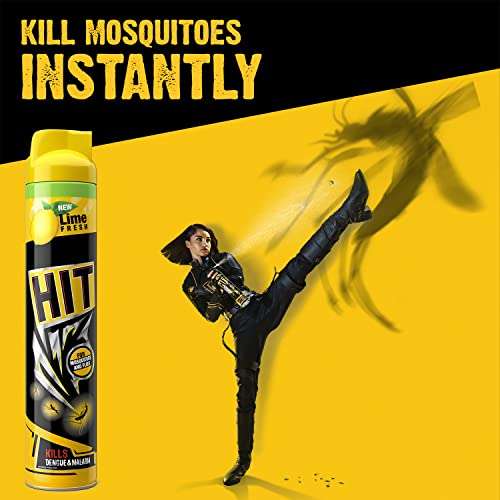 HIT Flying Insect Killer - Mosquito & Fly Killer Spray (400ml) | Lime Fragrance | Instant Kill | Protection from Dengue & Malaria | Pack of 1 2