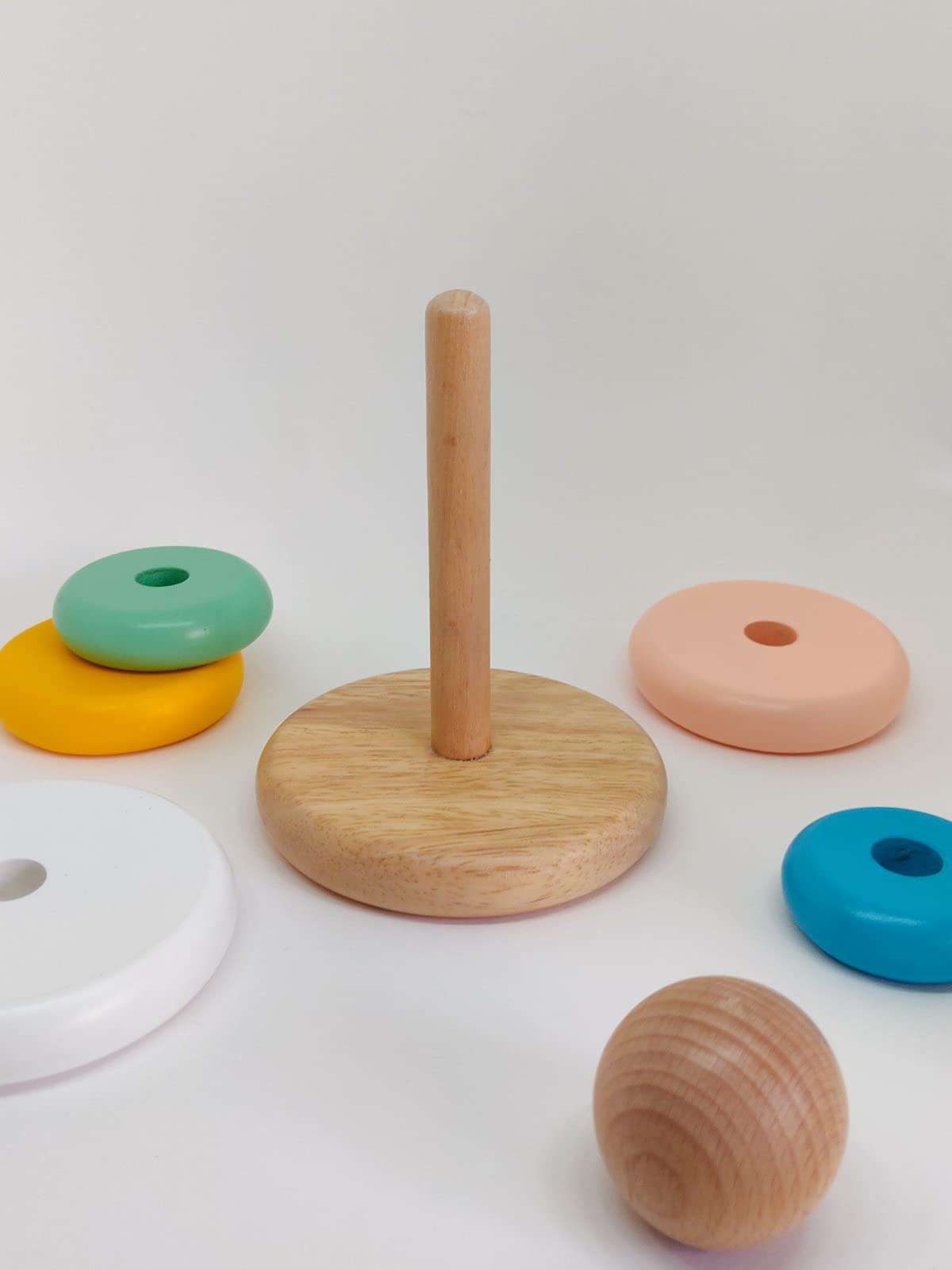 Loyora Wooden Stacking Toy for Baby, Infant & Kids ( Multicolor) 3