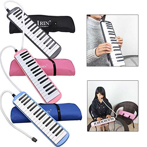 SUPVOX 32 Key Melodica Instrument with Mouthpiece Tube Air Piano Keyboards Pianica Musical Instrument with Soft Case for Music Lovers Beginners (Black) 4