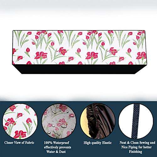 Jm Homefurnishings Polycarbonate Water & Dustproof Split Ac Cover for Lg 1.5 Ton 3 Star Pn Series Ks-q18pnxd, Black (Color15) 4