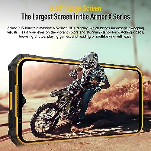 Ulefone Rugged Smartphone Unlocked Armor X8 2022 (4GB+ 64GB) Android 11 Octa-core Mobile Phone, 13MP Four Camera 5.7 inch HD+ Screen 5080mAh Battery, Dual SIM Waterproof Smartphones Unlocked for US 6