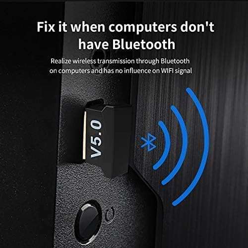 GR Deals USB Bluetooth Adapter for PC, 5.0 Bluetooth Dongle Receiver (UB500) Supports Windows 11/10/8.1/7 for Desktop, Laptop, Mouse, Keyboard, Printers, Headsets and Speakers 6