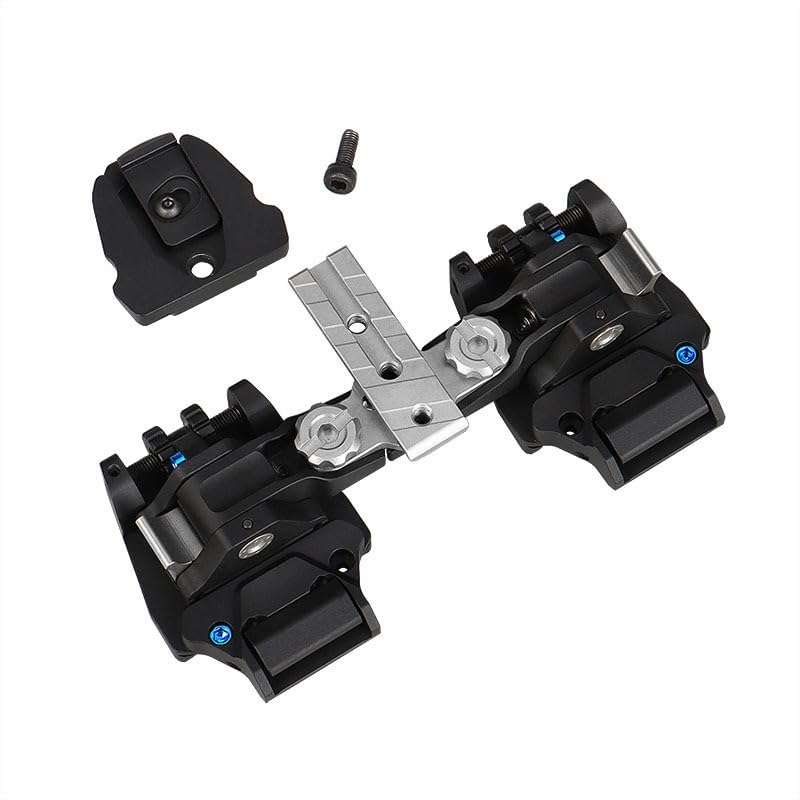 Aimsniper Universal PVS-14 PVS-18 RQE Dual Arms Helmet Night Vision Goggles NVG Mount，Binocular Bridge Folding Arm Mount Bracket，LightWeight Dual Tube Mounting System，CNC Aluminum 5
