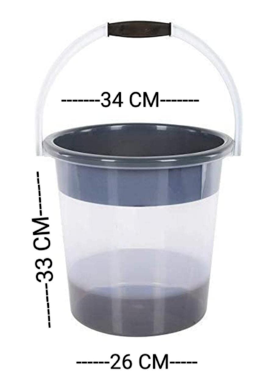 Good Luck Home Wares 3 pcs Bath Set Plastic Bathroom Accessories Bathroom Bucket 20L, Mug 1L, Stool 3 Piece Combo Set for Home, Kitchen & Bathroom (Grey, 3pcs) 3