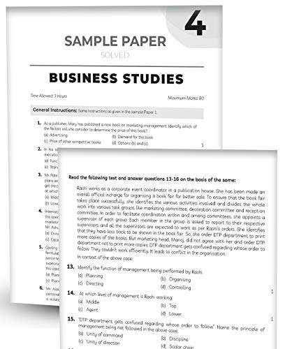 Educart CBSE Class 12 Business Studies Sample Question Papers For 2021 (reduced syllabus for Term 1 and 2) (old pattern) (Class 9-12) 6
